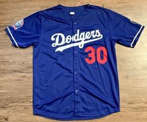 Los Angeles Dodgers Dave Roberts #30 2018 60th BMW Promotional Jersey Size M